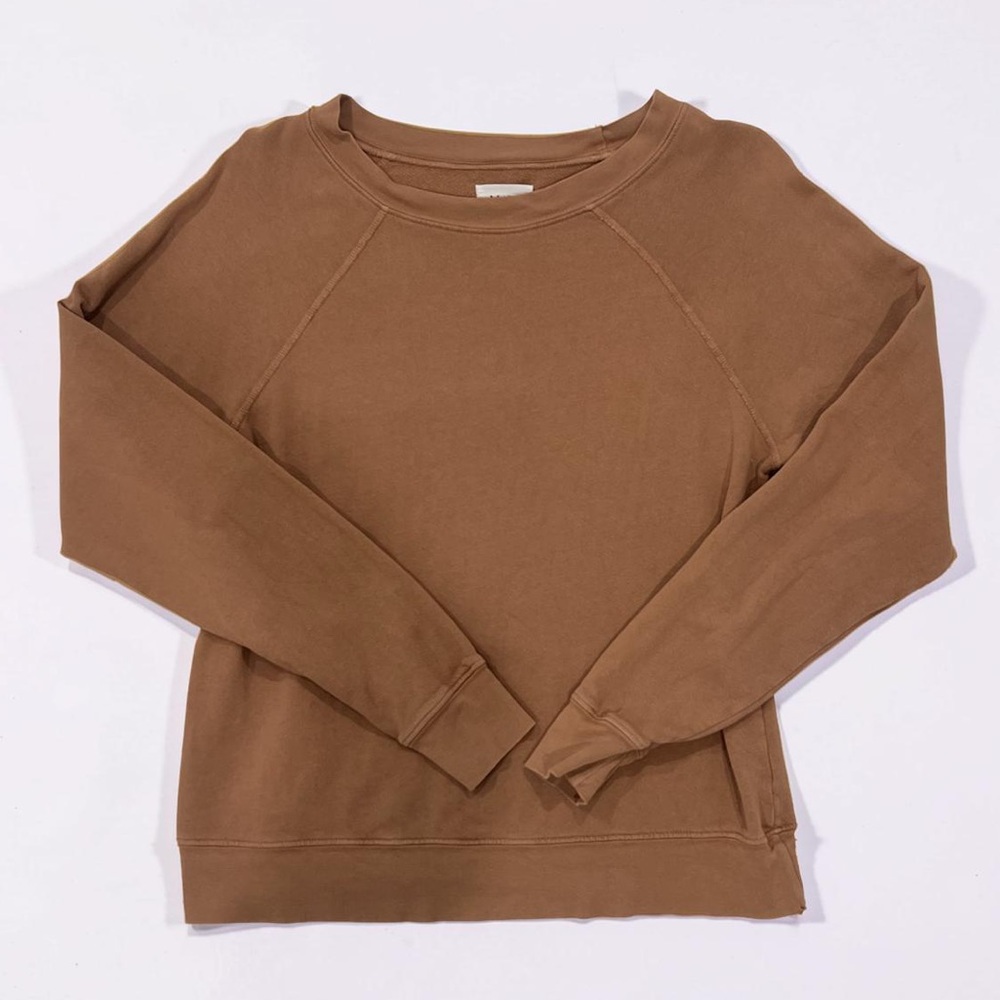 Mate The Label Organic Terry Raglan Sweatshirt Size Small (Sedona color) Cotton